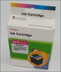 REMANUFACTURED 82 MAGENTA C4912 FOR USE IN HP PRINTERS DESIGNJET 500, 500 PLUS, 500 PS PLUS, 500PS, 510, 510 PS, 800, 800 MFP, 800 PS , CC800 PS