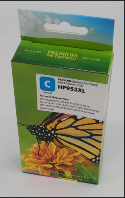 REMANUFACTURED 953XL CYAN  FOR USE IN HP PRINTERS