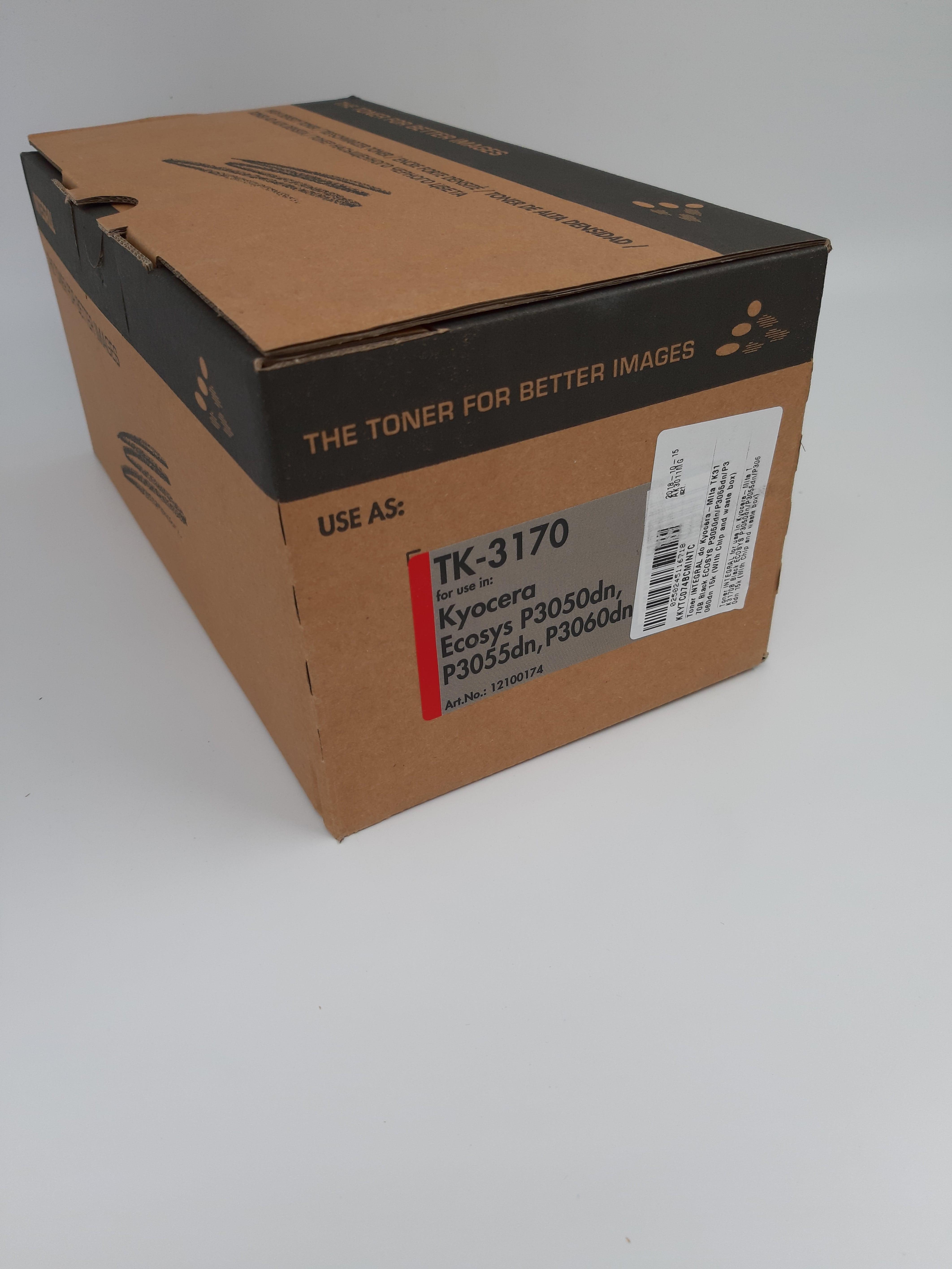KYOSERA TK3170 COMPATIBLE TONER BLACK 15K (WITH CHIP AND WASTE BOX) FOR USE IN KYOSERA ECOSYS P3050dn/P3055dn/P3060dn