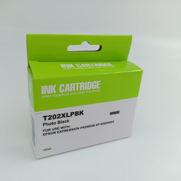 EPSON T202XL PHOTO BLACK COMPATIBLE C13T02H14010 FOR USE IN EXPRESSION PREMIUM XP-6000/XP-6005