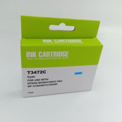 EPSON T3472 CYAN COMPATIBLE (34XL) FOR USE IN WORKFORCE PRO WF3725DWF/WF3720DWF