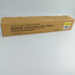 MINOLTA TN321 COMPATIBLE TONER YELLOW 25K FOR USE IN KONICA MINOLTA BIZHUB C224/C284/C364, DEVELOP INEO +224,+284, +364 OLIVETTI DCOLOR MF222,282,262 (1x514gr)