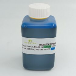 INK 0163C 500ML MADE IN EUROPE FOR USE IN HP 302/304/305 DYE BASED CYAN (C163)