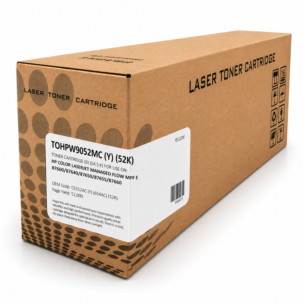 REMANUFACTURED W9052MC TONER YELLOW 52K FOR USE IN HP COLOR LASERJET E 87640DN/87640Z/87650DN/87650Z/87655DN/87655Z/87660DN/87660Z