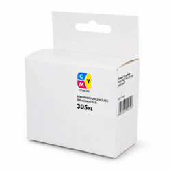 REMANUFACTURED 305XL COLOR (3YM63AE)  WITH CHIP AND INK LEVEL FOR USE IN HP PRINTERS